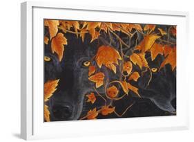 Three Wolves-Graeme Stevenson-Framed Giclee Print