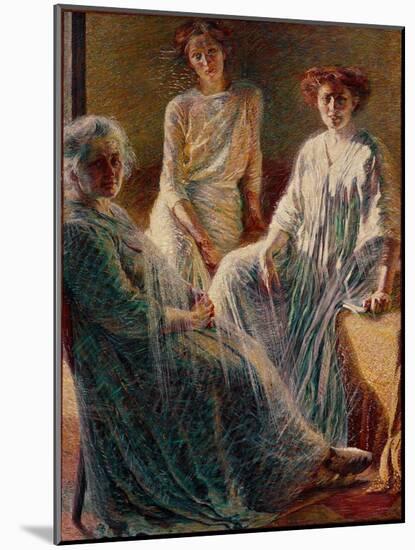 Three Women. All Three Dinged in White, They Symbolize the Three Ages of Life, 1909-1910 (Painting)-Umberto Boccioni-Mounted Giclee Print
