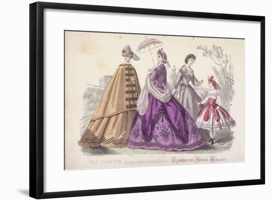 Three Women and a Child Wearing the Latest Fashions, 1864-Rigolet Rigolet-Framed Giclee Print