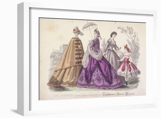 Three Women and a Child Wearing the Latest Fashions, 1864-Rigolet Rigolet-Framed Giclee Print