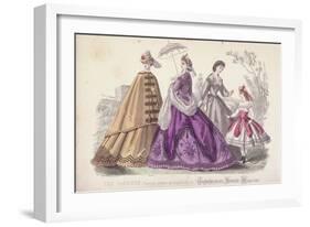 Three Women and a Child Wearing the Latest Fashions, 1864-Rigolet Rigolet-Framed Giclee Print