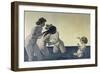 Three Women and a Girl Playing in the Water, 1907-Felix Vallotton-Framed Giclee Print