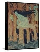 Three Women and Three Wolves-Eugene Grasset-Framed Stretched Canvas