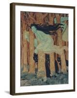 Three Women and Three Wolves-Eugene Grasset-Framed Giclee Print