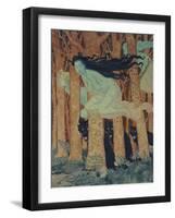 Three Women and Three Wolves-Eugene Grasset-Framed Giclee Print