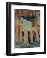 Three Women and Three Wolves-Eugene Grasset-Framed Giclee Print