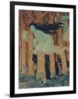 Three Women and Three Wolves-Eugene Grasset-Framed Premium Giclee Print