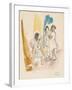 Three Women and Two Children, Havana (W/C on Paper)-Jules Pascin-Framed Giclee Print