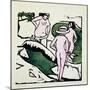 Three Women Bathing, 1911-12-Ernst Ludwig Kirchner-Mounted Giclee Print