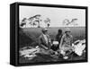 Three Women Having a Picnic in a Field, 1920s-null-Framed Stretched Canvas