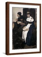 Three Women in Church-Wilhelm Leibl-Framed Giclee Print