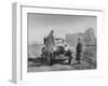 Three Women in Classic 1920's Attire Admiring View at "Enchanted Mesa"-Paul Popper-Framed Photographic Print