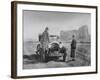 Three Women in Classic 1920's Attire Admiring View at "Enchanted Mesa"-Paul Popper-Framed Photographic Print