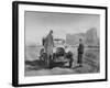 Three Women in Classic 1920's Attire Admiring View at "Enchanted Mesa"-Paul Popper-Framed Photographic Print