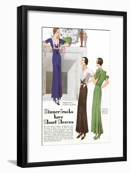 Three Women in Dinner Frocks by Lucien Lelong-Lucien Lelong-Framed Art Print