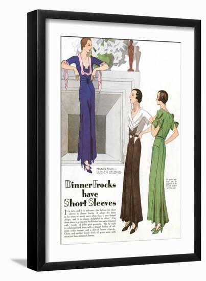 Three Women in Dinner Frocks by Lucien Lelong-Lucien Lelong-Framed Art Print