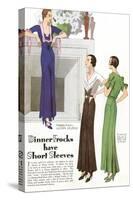 Three Women in Dinner Frocks by Lucien Lelong-Lucien Lelong-Stretched Canvas