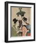 Three Women in Fashionable Hats-Kitagawa Utamaro-Framed Art Print