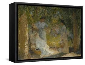 Three Women in the Garden, Trois Femmes dans le Jardin, 1905-1915-Henri Martin-Framed Stretched Canvas