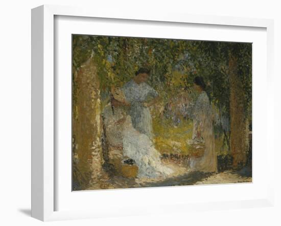 Three Women in the Garden, Trois Femmes dans le Jardin, 1905-1915-Henri Martin-Framed Giclee Print