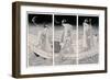 Three Women on a Boat Fishing by Lamplight-Toyokuni-Framed Giclee Print
