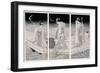 Three Women on a Boat Fishing by Lamplight-Toyokuni-Framed Giclee Print