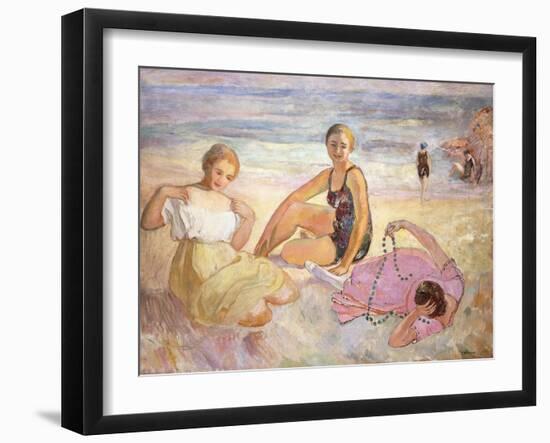 Three Women on the Beach-Henri Lebasque-Framed Giclee Print