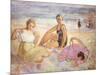 Three Women on the Beach-Henri Lebasque-Mounted Giclee Print