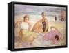 Three Women on the Beach-Henri Lebasque-Framed Stretched Canvas