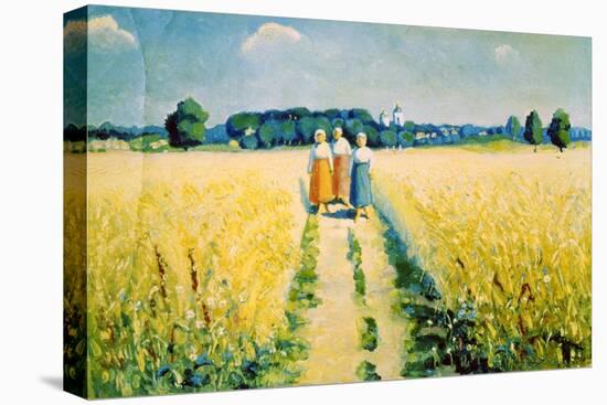 Three Women on the Road, after 1927-Kazimir Malevich-Stretched Canvas