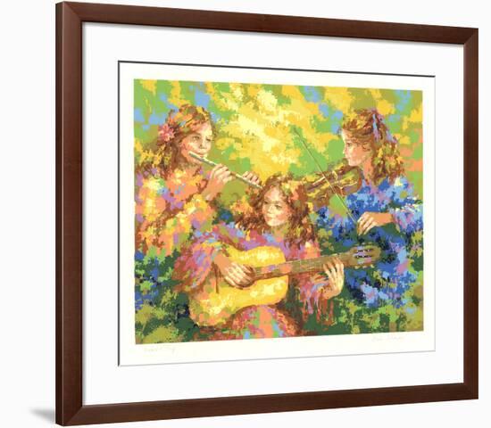 Three Women Playing Music-Karin Schaefers-Framed Limited Edition