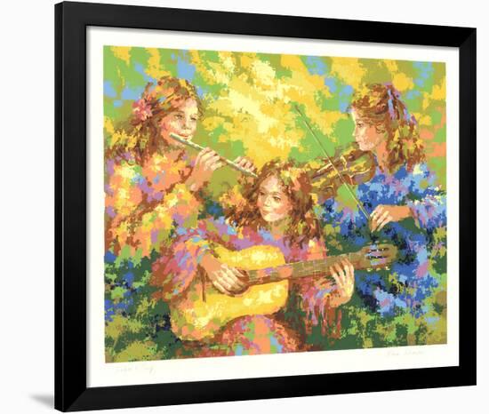 Three Women Playing Music-Karin Schaefers-Framed Limited Edition