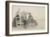 Three Women Seated on Chairs on a Beach-Eugene Louis Boudin-Framed Giclee Print