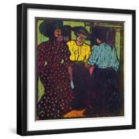 Three Women Talking, 1907-Ernst Ludwig Kirchner-Framed Giclee Print