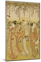 Three Women Viewing Wisteria at Kamedo-Torii Kiyonaga-Mounted Giclee Print