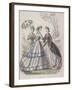 Three Women Wearing the Latest Fashions, One of the Women Is Shading Herself with a Parasol, 1864-null-Framed Giclee Print