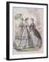 Three Women Wearing the Latest Fashions, One of the Women Is Shading Herself with a Parasol, 1864-null-Framed Giclee Print