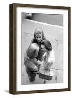 Three Women with Page Boy Hair Styles, New York, 1955-Nina Leen-Framed Photographic Print