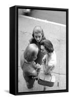 Three Women with Page Boy Hair Styles, New York, 1955-Nina Leen-Framed Stretched Canvas