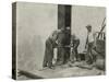 Three Workers Securing a Rivet, Empire State Building, 1931 (Gelatin Silver Print)-Lewis Wickes Hine-Stretched Canvas