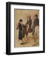 Three Worthies of the Turf at Newmarket, C.1804: John Hilton, Judge of the Canvas)-Benjamin Marshall-Framed Giclee Print