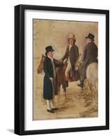 Three Worthies of the Turf at Newmarket, C.1804: John Hilton, Judge of the Canvas)-Benjamin Marshall-Framed Giclee Print