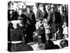 Three Year Old John F Kennedy Jr Salutes His Father's Flag Draped Coffin after Funeral Mass-null-Stretched Canvas