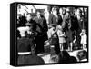 Three Year Old John F Kennedy Jr Salutes His Father's Flag Draped Coffin after Funeral Mass-null-Framed Stretched Canvas