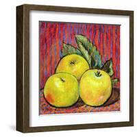 Three Yellow Apples-Blenda Tyvoll-Framed Art Print