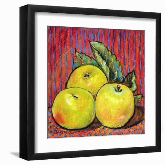 Three Yellow Apples-Blenda Tyvoll-Framed Art Print