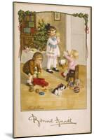 Three Young Children Play with Their Christmas Presents-Pauli Ebner-Mounted Art Print