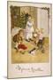 Three Young Children Play with Their Christmas Presents-Pauli Ebner-Mounted Art Print