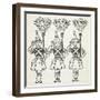 Three Young Girls, Dressed in Handsome Red Uniforms Trimmed With Gold ...'-William Denslow-Framed Giclee Print