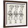 Three Young Girls, Dressed in Handsome Red Uniforms Trimmed With Gold ...'-William Denslow-Framed Giclee Print